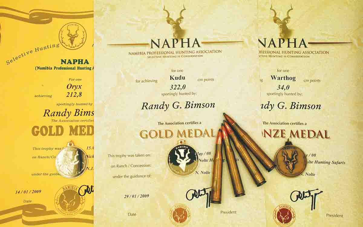 Some of the recognition the Sako Highlander has earned in the hunting field.
